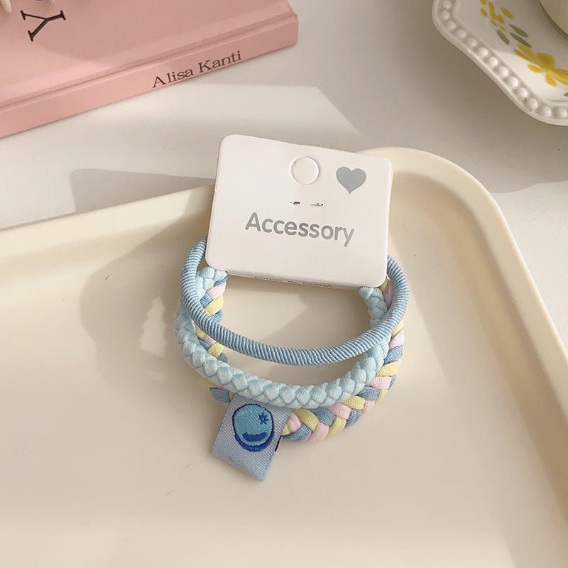 Zweifarbige Candy Twist Geflochtene Haargummis - Dickes, Hochelastisches Band für Frauen