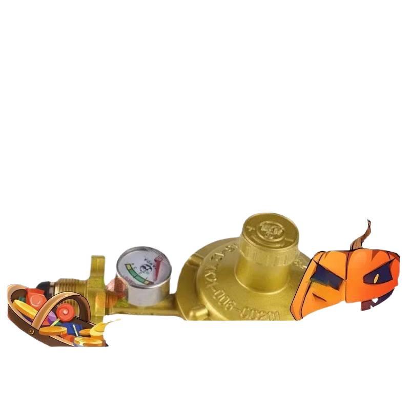 Explosionsgeschütztes Gasflaschen-Niederdruckreglerventil mit Manometer für Haushaltsherde