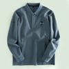 Foreign Trade Export Overplus Order Men's Long sleeve Polo Shirt Men's Lapel Embroidery Light Business Fashion Top Fashion Brand Bottoming Shirt