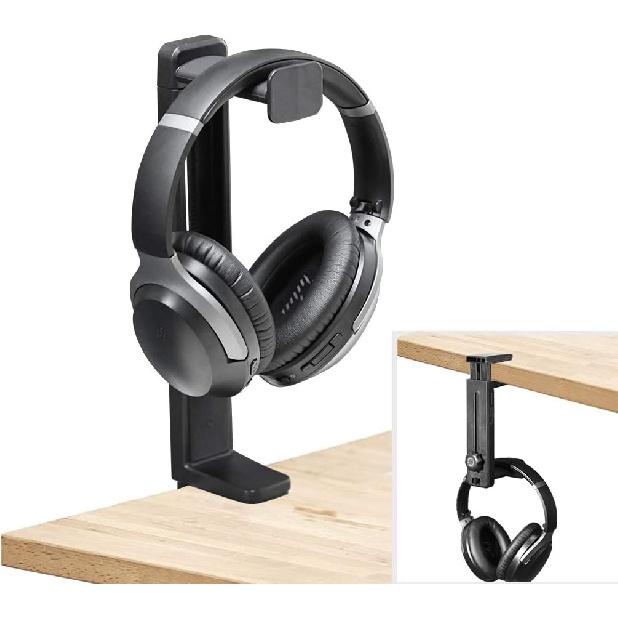 NEETTO HS906 Headphone Stand & Hanger 2 in 1, Above & Under Desk