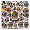 50 Sheets Big-Eyed Hamster Funny Emoticon Waterproof DIY Stickers