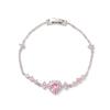 Ins Style Butterfly & Heart Diamond Bracelet, Gold Plated Trendy Jewelry for Women