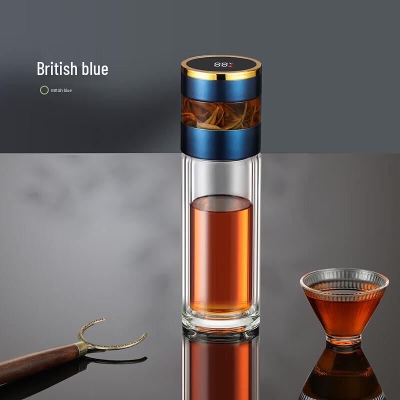 Tri-polar TP3623 Double Wall Glass Tea Bottle with Temperature Display