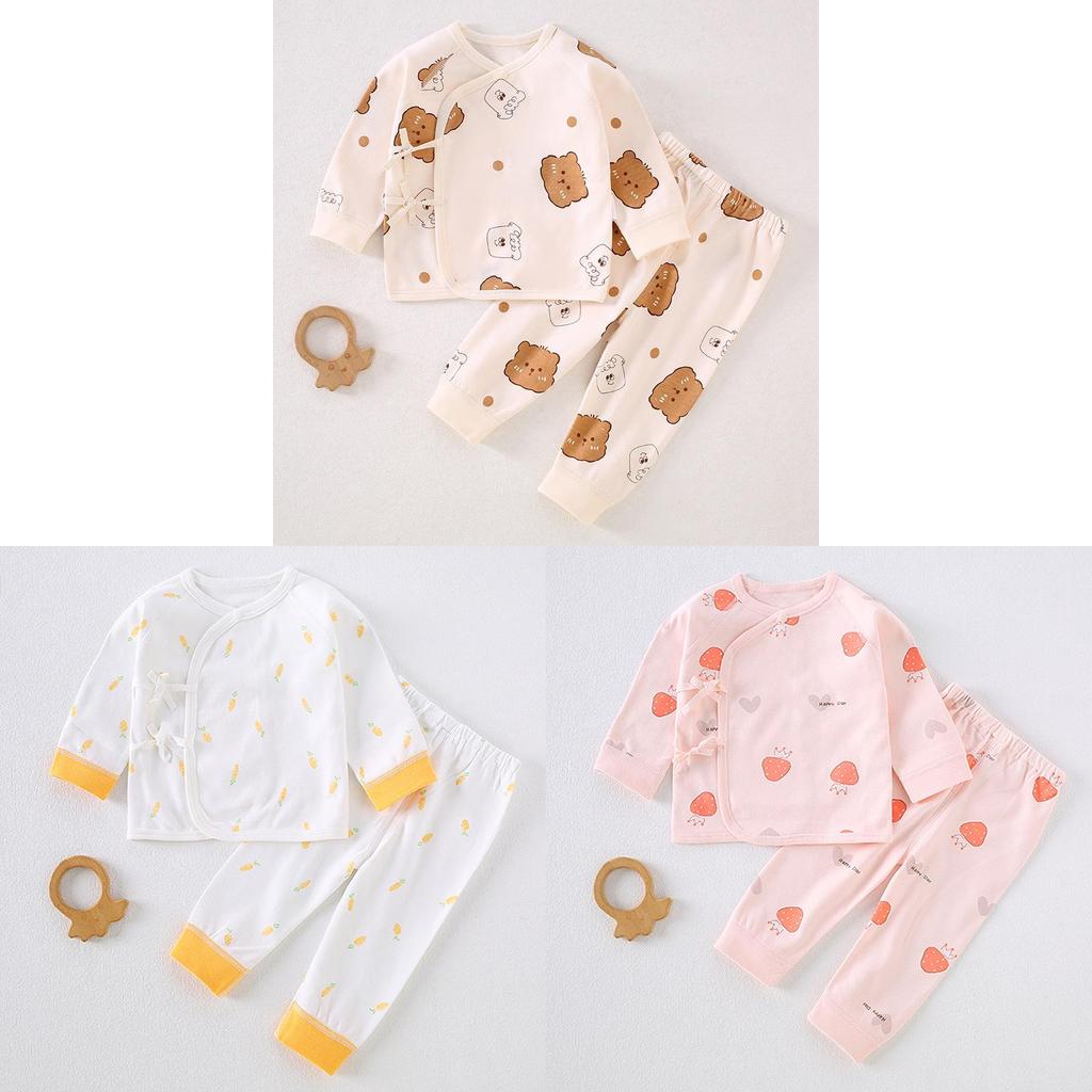 Newborn Baby Cotton Spring Autumn Bodysuit Set With Antibacterial Fabric For Infants