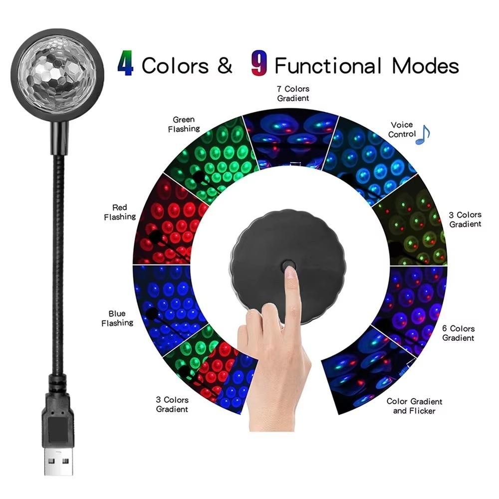 ABS LED Car Roof Light Adjustable USB Decorative Lamp New Ambience Light  Car Interior