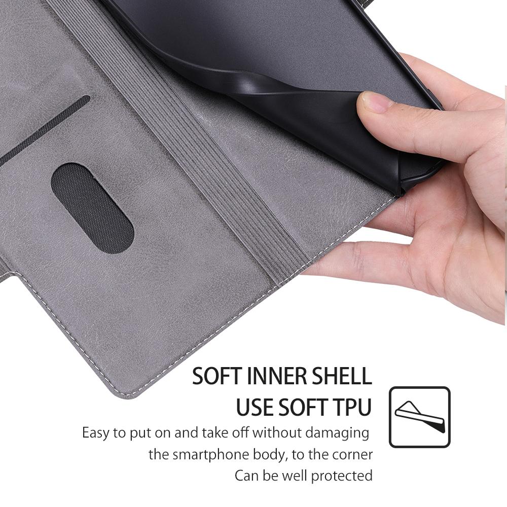 Card Slot PU Leather Phone Case for TECNO Spark 10 4G Flip Stand Shockproof Protective Cover