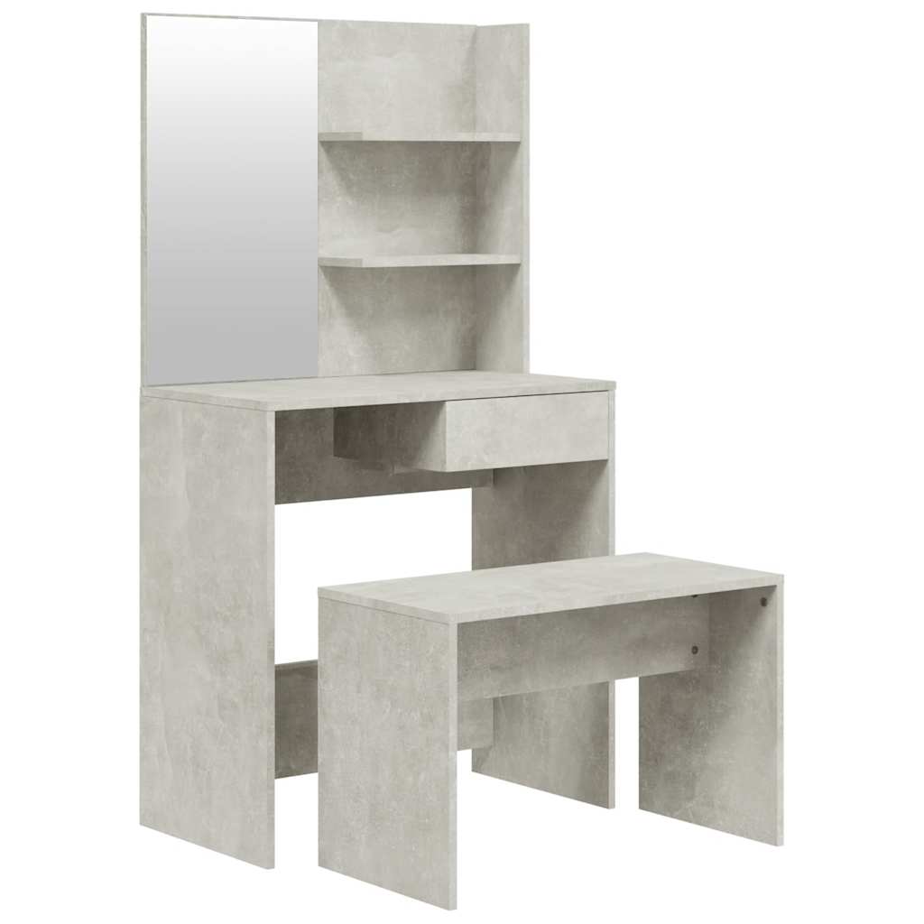 Vidaxl Dressing Table Set, Concrete Grey, 74.5X40X141 Cm