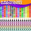 nsxsu Easter Basket Stuffer for Teens 16 Colors Jumbo Rainbow Colored Pencils for Kids Adults Rainbow Pencils Art Supplies Multicolor Pencil Gifts