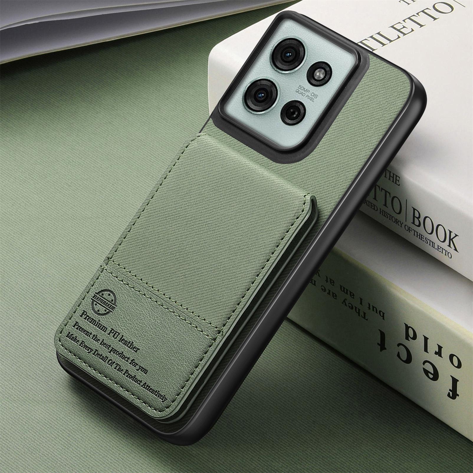 

MOTO Edge60 Card Holder Stand Protective Case MOTO G04 4G/G24/G24 Power/E14/G04S 4G зелёный
