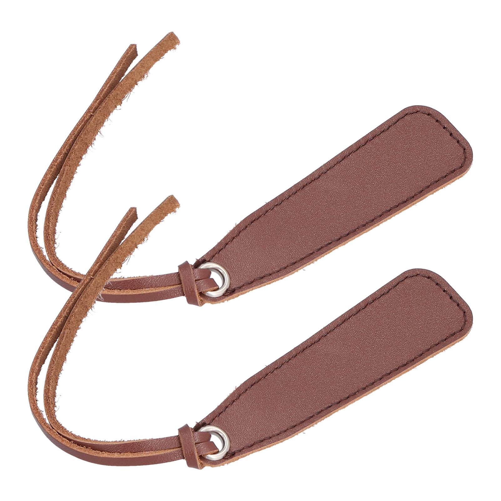 

2Pcs Leather Bookmark Retro Book Mark Page Clip Set Kit with Tassel for Kids Student коричневий