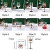 Transparent Red Wine Glass Hand Painted Wine Cups Household Crystal Cups  Family Dinner
