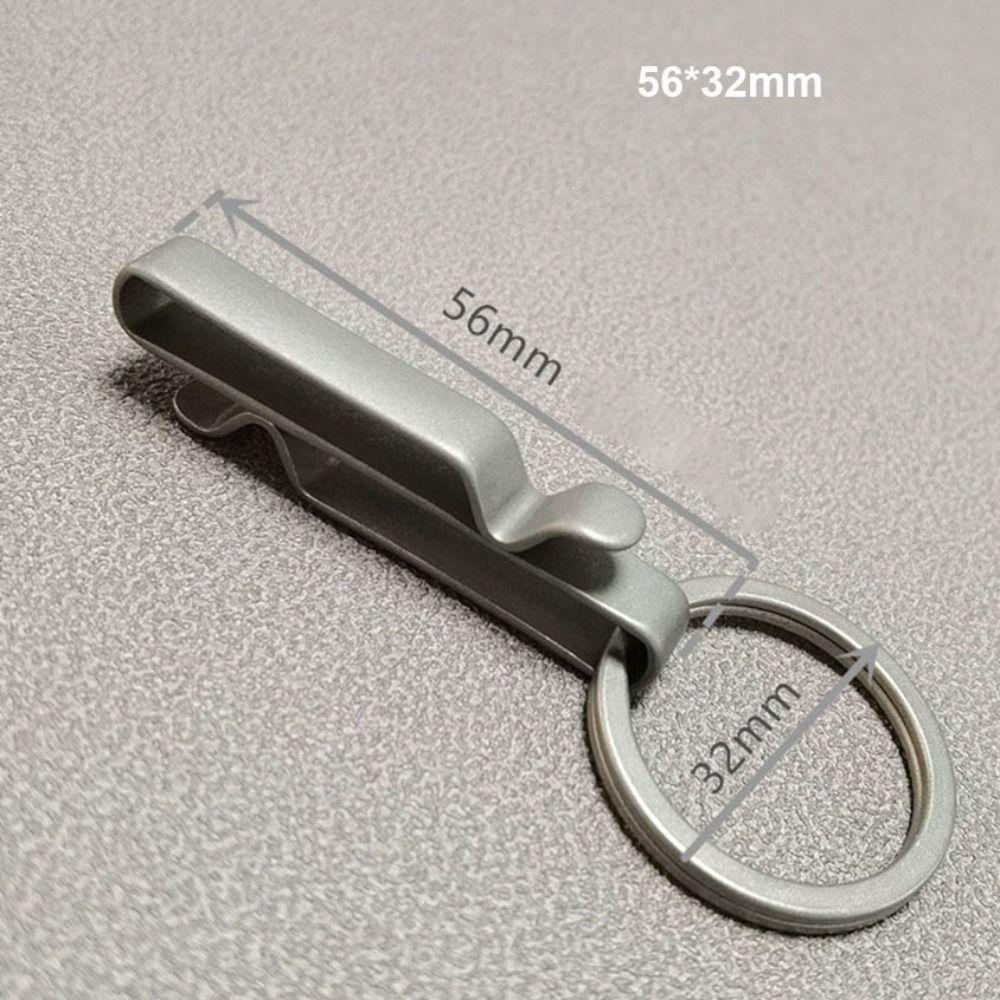 Lightweight Titanium Alloy Key Ring Multifunction Grey Hanging Webbing Buckle Quick Draw Outdoor Belt Clip Keychain