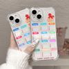 2026 Calendar for iPhone17 Flash Powder Anti-drop Mobile Phone Case 16 Apple All-inclusive 15/14/13 Transparent