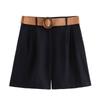 Kaslead New Arrival Women's Clothing Fashion Style Fashion All-Match Matching Belt Bermuda Shorts 8649767