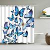 Cartoon Animals Cat Bird Giraffe Shower Curtains Bathroom Curtains Waterproof Polyester Bath Screen Curtain with 12 Hooks