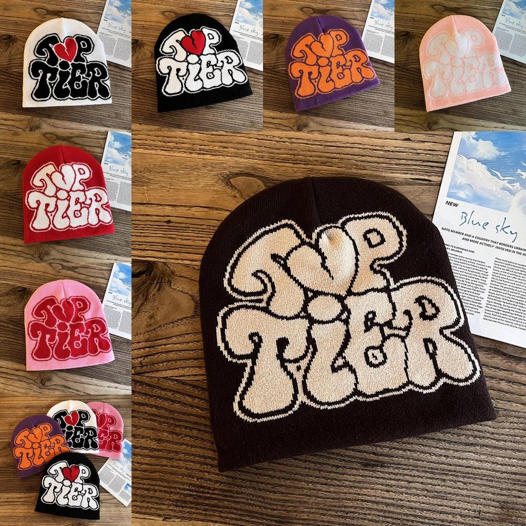 Fashion Knitted Hat With Letter And Heart Embroidery Design For Casual Daily