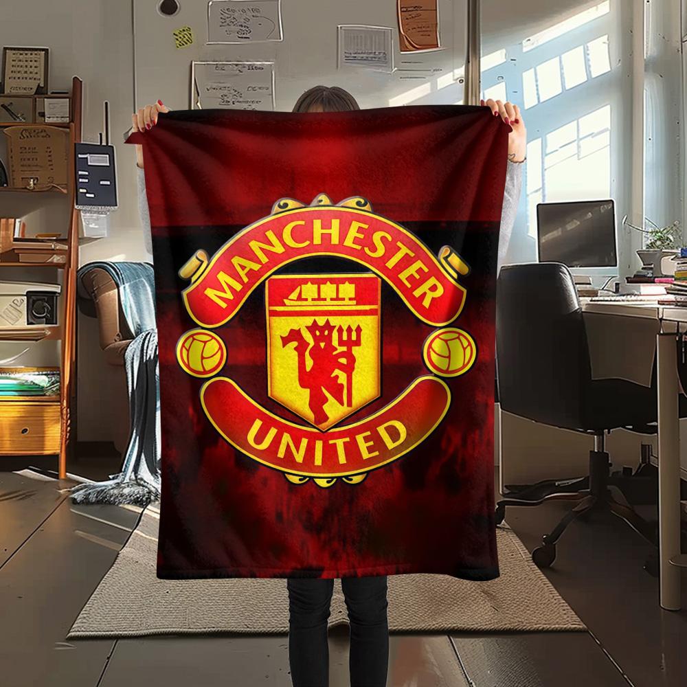Man Utd Print FlAannel Blanket, High quality Comfortable for All Seasons, Home Decor, Warmth and Comfort