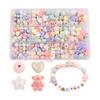 Colorful Acrylic Beads with Hole Craft Beads Heart Beads Bear Spacer Beads for Bracelets Jewelry Making Craft Project