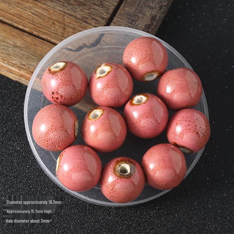 16mm Retro Ceramic Beads for DIY Bracelets & Necklaces