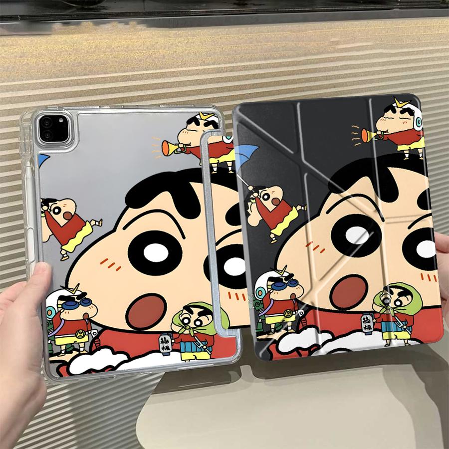 

Cartoon Crayon Shin Chans Y-Fold Holder Cover Tablet Case For iPad Air 4 5 M3 M2 1 2 M4 11inch Pro 11th 10th 9th 8th 7th iPad Mini 7 8.3