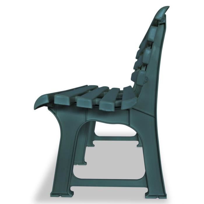 Banc de jardin - VIDAXL - 145,5 cm - Plastique - Vert - 2 personnes - Meuble de jardin