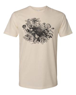 T-shirt Cottage Cult Clothing 100% Cotone Goth Strega Occulto Ragno Fiori