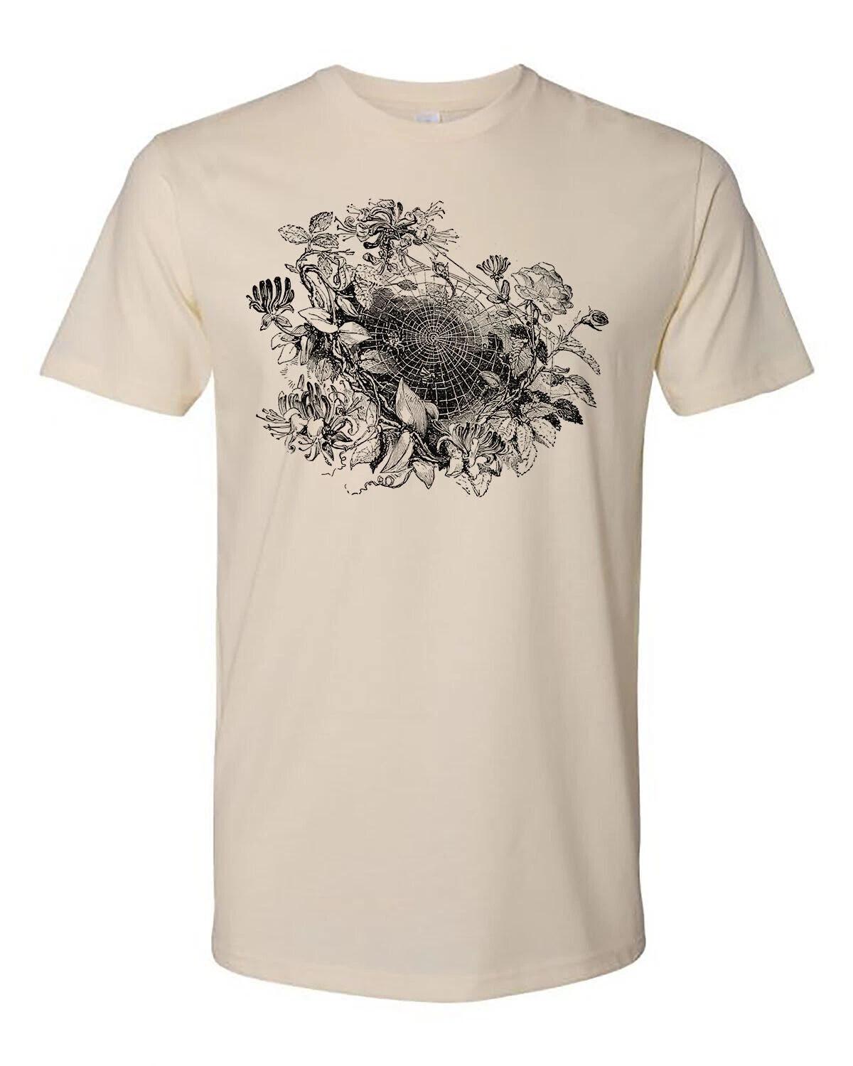 Коттедж Cult Clothing Футболка 100% Хлопок Готика Ведьма Оккультизм Паук Цветы M