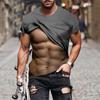 Men's T-Shirt for Men Clothing Fake Muscle 3D Printed Funny T Shirt Summer Tops Short Sleeve Fashion Casual Tees Personality Top