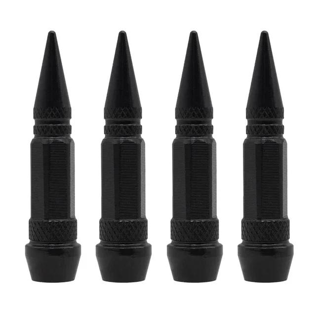 4Pcs Bullet Valve Caps Car Motorcycle Wheel Tire Valve Caps Dustproof Cover 45/60mm Spiked Valve Caps Auto Exterior Amagi
