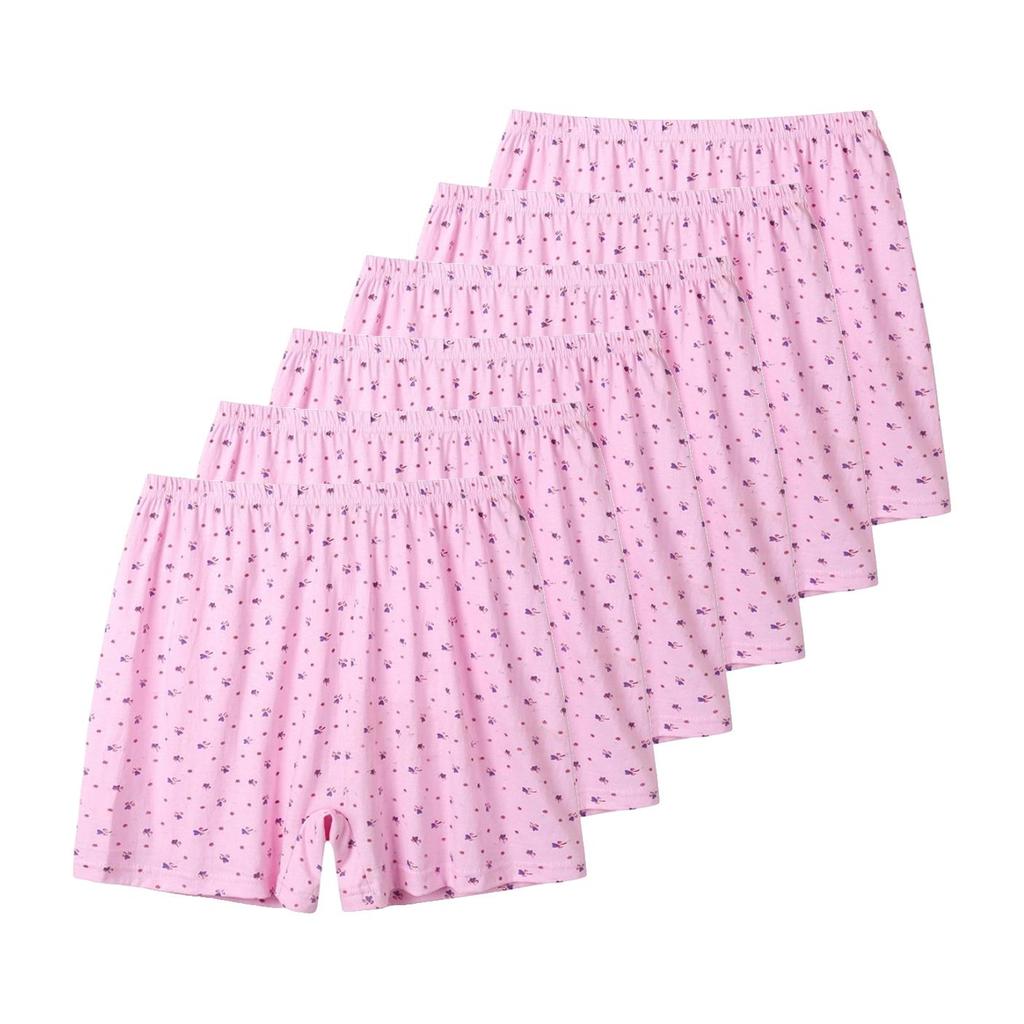 6 PEÇAS Roupa Íntima Feminina Tamanho Grande XL 2XL 3XL 4XL 5XL Confortável Respirável Calcinhas Calcinhas Largas Feminino Algodão Boxer Shorts