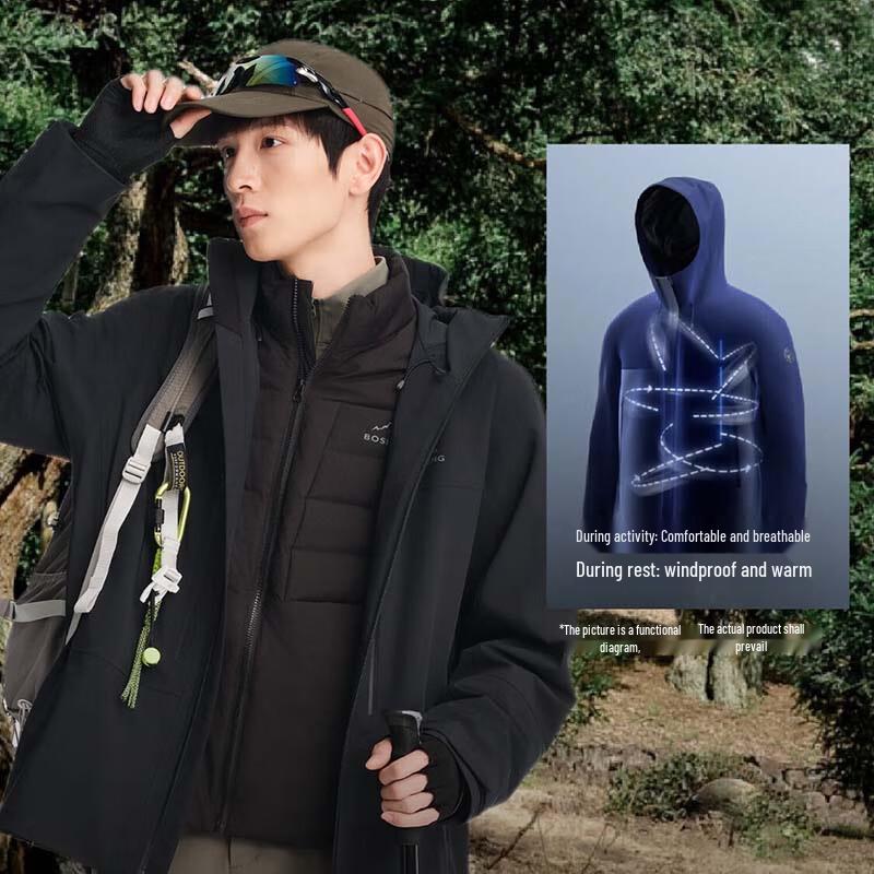 Bosideng B250331321 Goose Down 3-in-1 Jacket