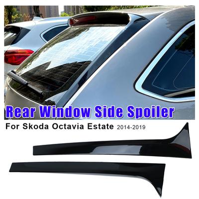 Rear Window Side Spoiler Wing Auto Replacement Parts Car Accessories Canard Splitter For Skoda Octavia Estate 2014-2019 Pair Gloss Black Car-styling