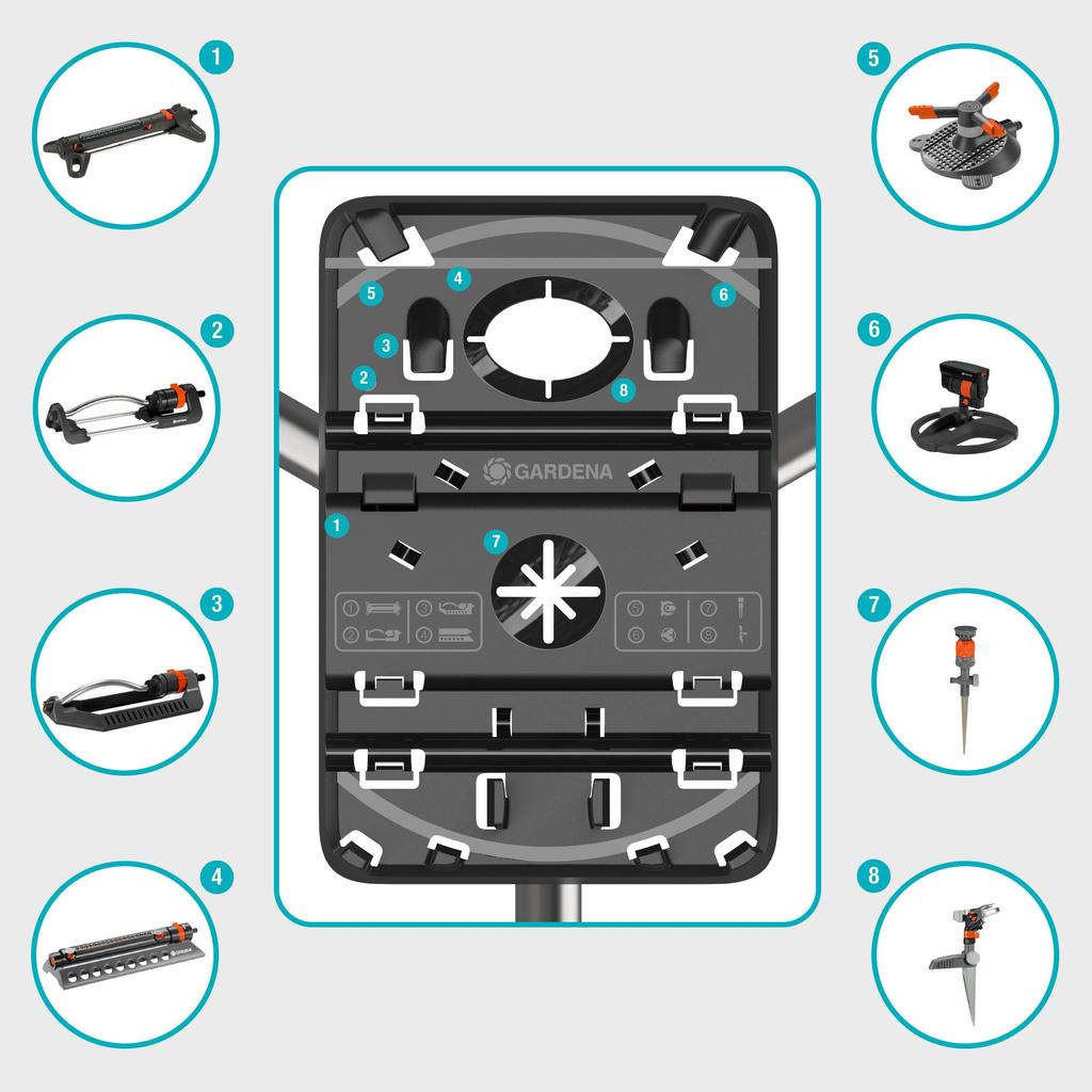 GARDENA Folding Sprinkler Tripod for Outdoor Sprinkler Installation Product Up To 5 Years (18735-20) Warranty