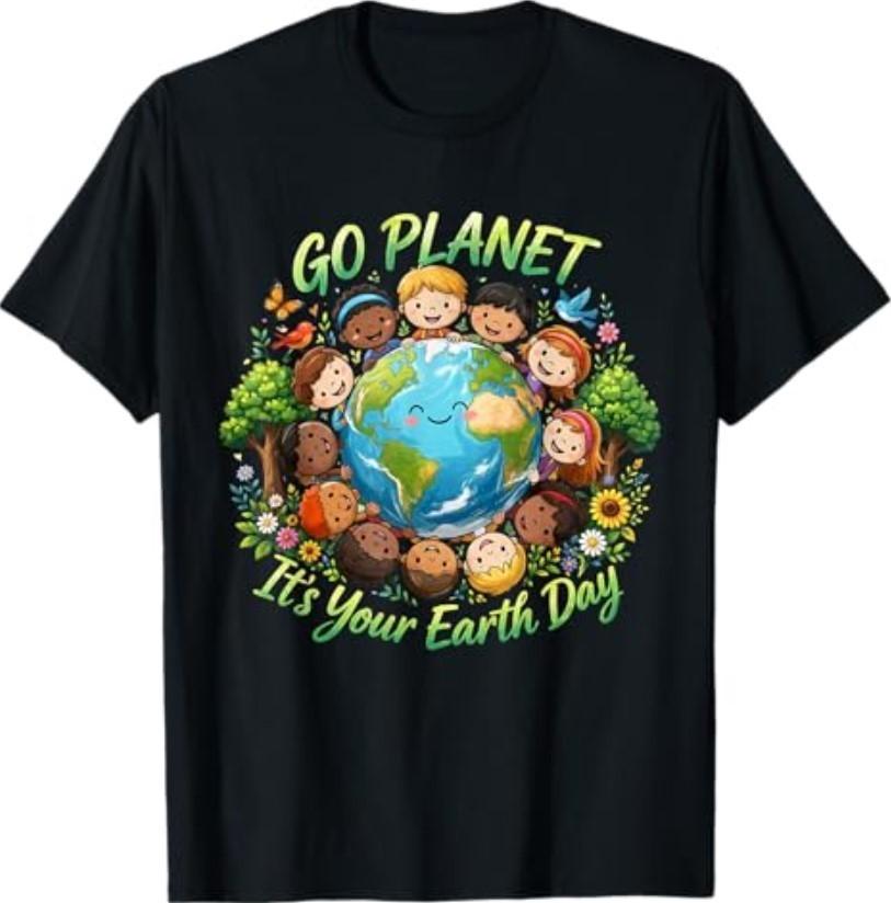 Go Planet Its Your Earth Day 2026 Teacher Cute T-Shirt S разноцветный