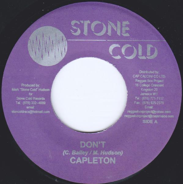7inch Record CAPLETON - Don't None Stone Cold Jamaica Reggae, Ska & Dub Used