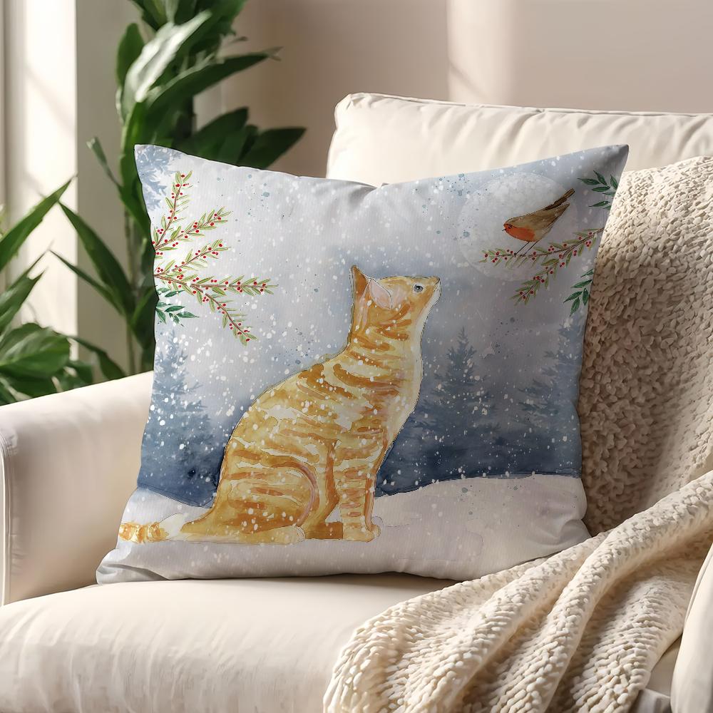 

Christmas Animals Cute cushion cover Best Home Office Coffee Pillow Sofa Printing Decoration Room Shop Car Nordic Simplicity Hit 12x12Inch