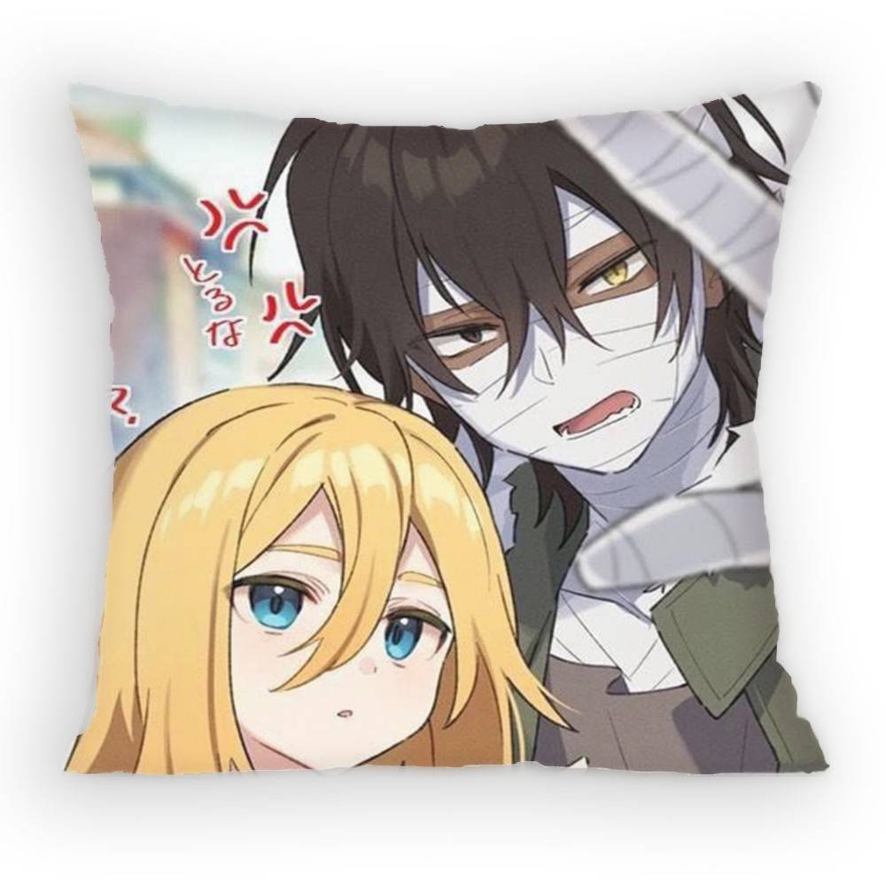 Angels of Death Rachel x Zack Pillow Case Sofa Living Room for Bedroom car Headboard Backrest Cushion Square Cushion Nap Time