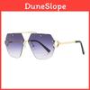 Frameless Polygon Womens Sunglasses With Gradient Lenses For Outdoor Fashion And Sun Protection