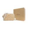 Coach Jamie 21 Classic Monogram Gold Logo Hardware Zipper Canvas And Leather Shoulder Crossbody Bag Small Women bags Light-Khaki Chok CQ874-IMDQC