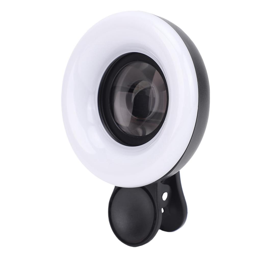 Phone Macro Lens with LED Fill Light 15X High Definition Lens for Eyelashes Jewelry Detail Photography