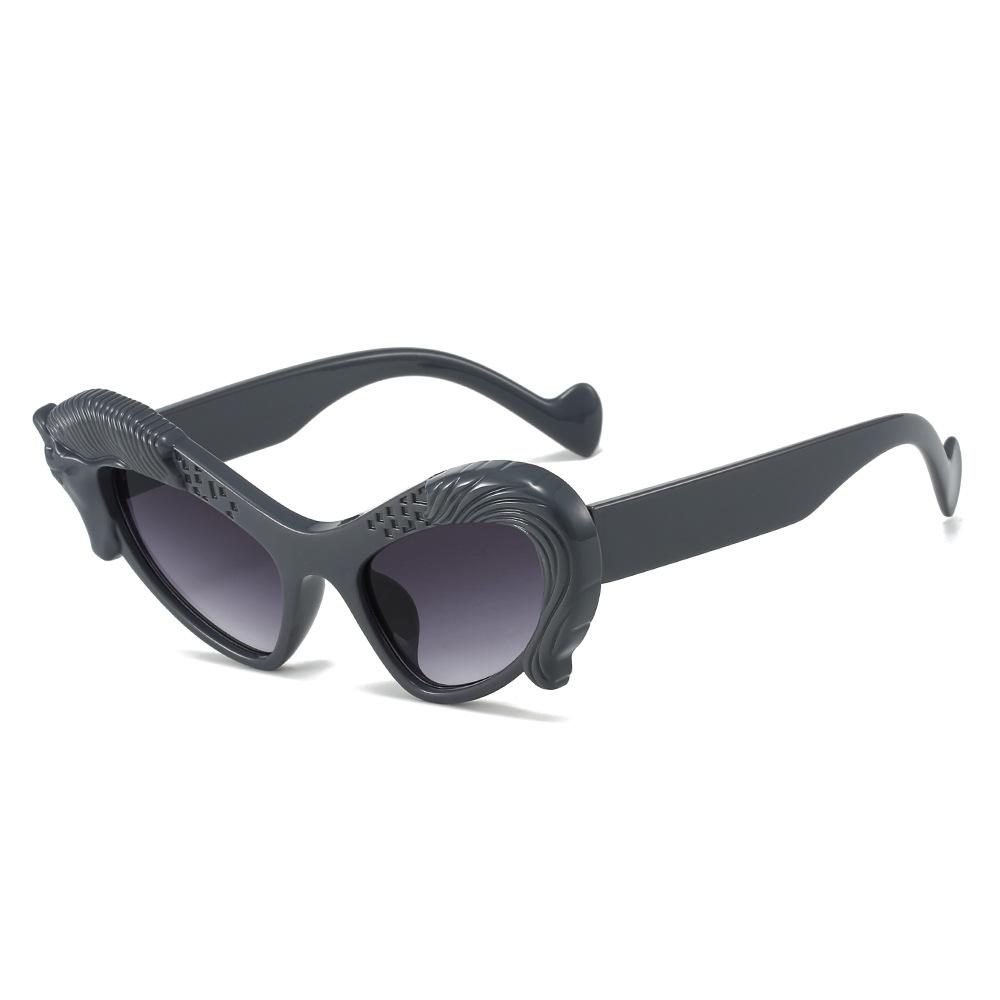 New Cat Eye Sunglasses, Personalized Ins Animal Horse Elements Hip Hop Funny Fashion Gift Sunglasses