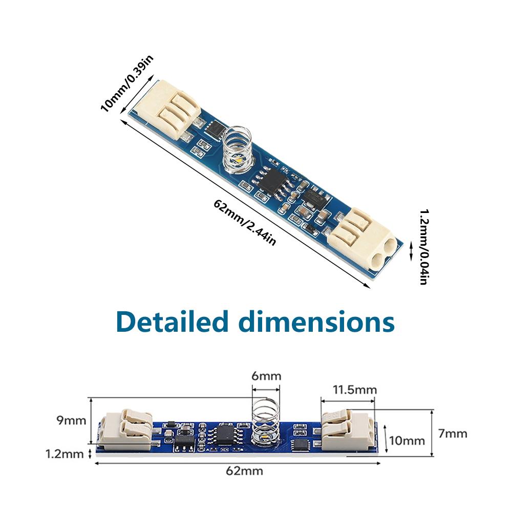 DC5V/12V/24V Touch Sensitive Switch Module Built-In Infinite Dimming 4A Line Light Cabinet Light Intelligent Sensor