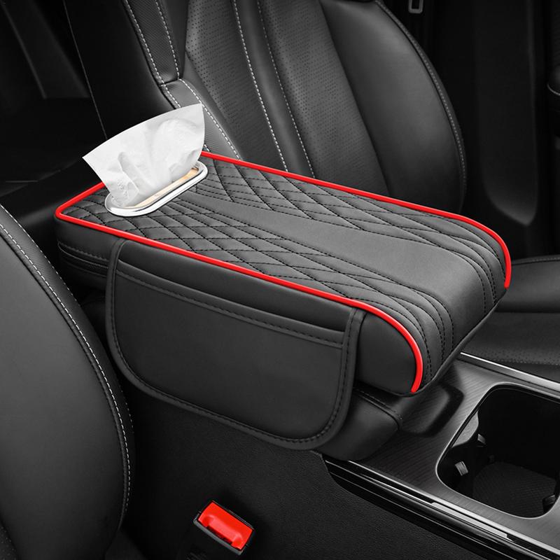 Center Console Organizer Car Interior Storage Box Multipurpose PU Leather Car Storage Organizer Front Seat With Side Pocket For