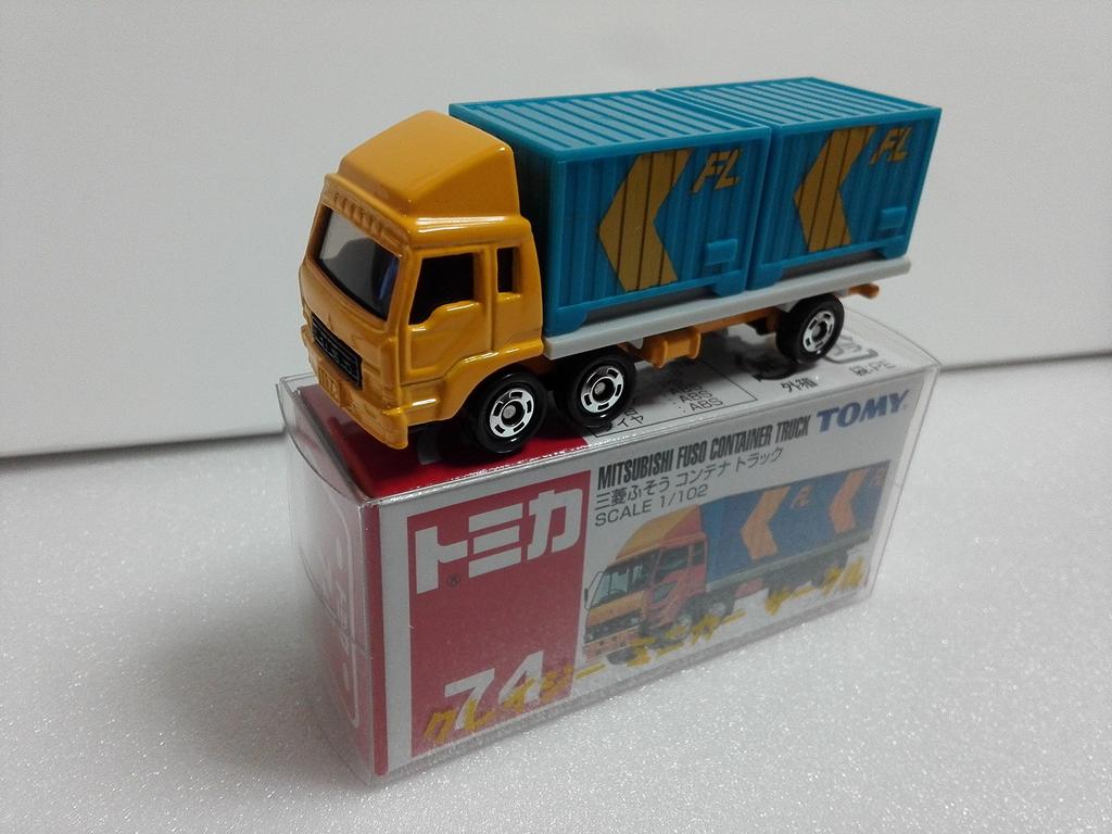 Tomica No. 74 Mitsubishi Fuso Container Truck Crazy Miniature Car Circle with Case