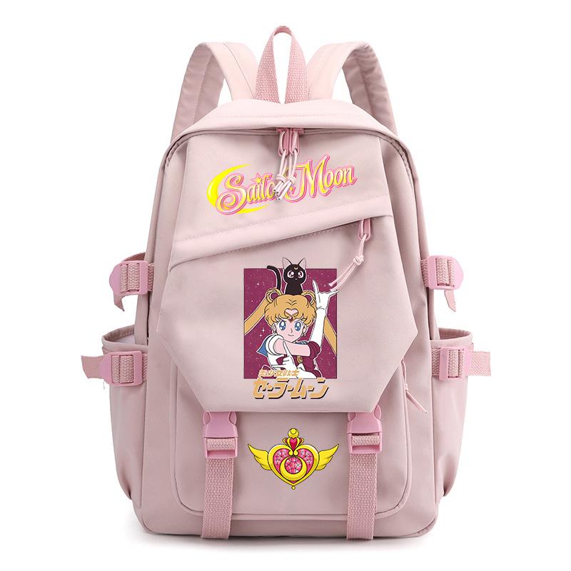 Sailor Moon Anime Small Backpack for Girls Student Lightweight Daypack Casual School Bag