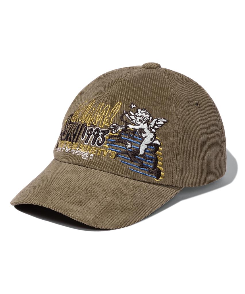 1993STUDIO Angel Corduroy Ball Cap_Dark Beige