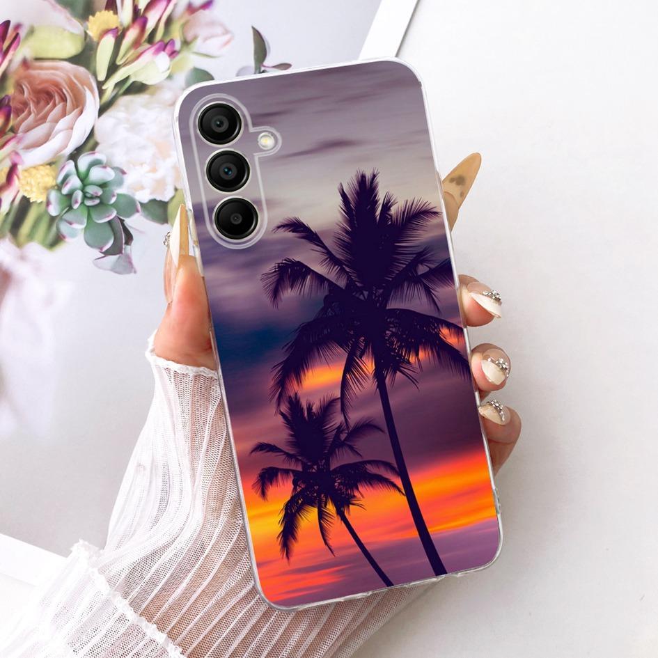 Silicone Case For Samsung Galaxy A16 Cover SM-A165F New Colorful Flower Soft Phone Case For Samsung A16 A26 A36 A56 5G Protector