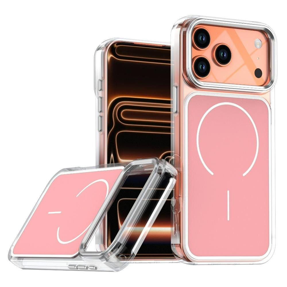 Magnetische Lade Stoßdämpfende Hülle Für iPhone 17 Pro Max Air 16 15 14 Plus 13 12 Weiches Silikon Anti-Schock Klarer Rahmen Schale