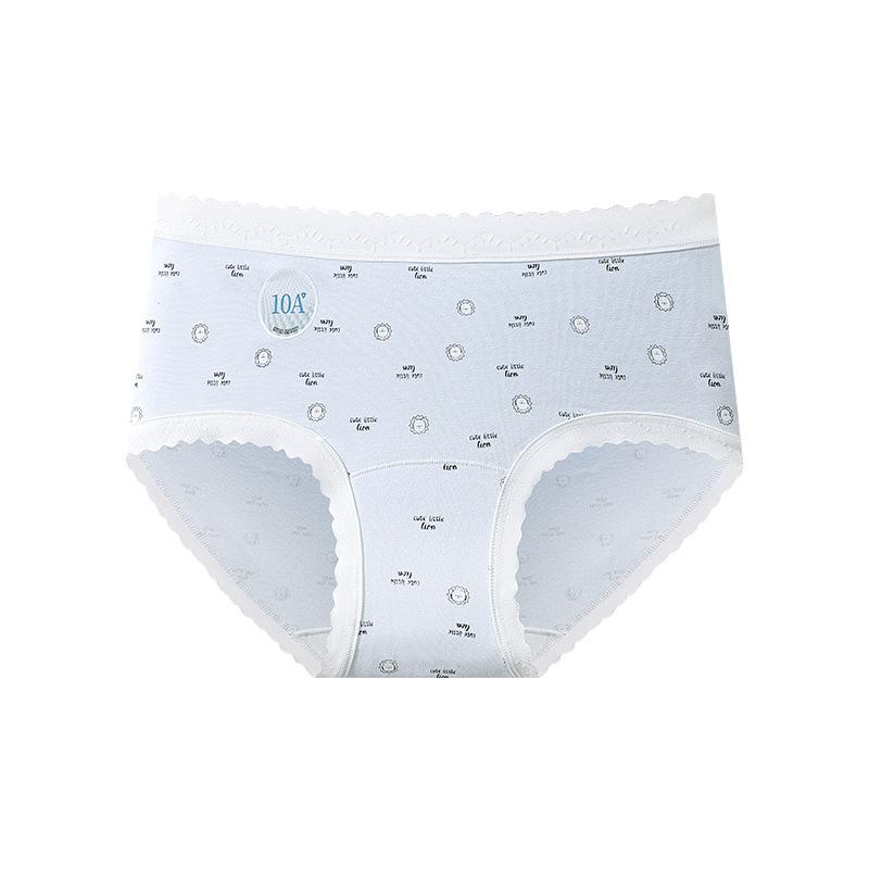 Girl Spring Print 10A Antibacterial Extended Crotch Stretch Non Mark Waist Triangle Briefs
