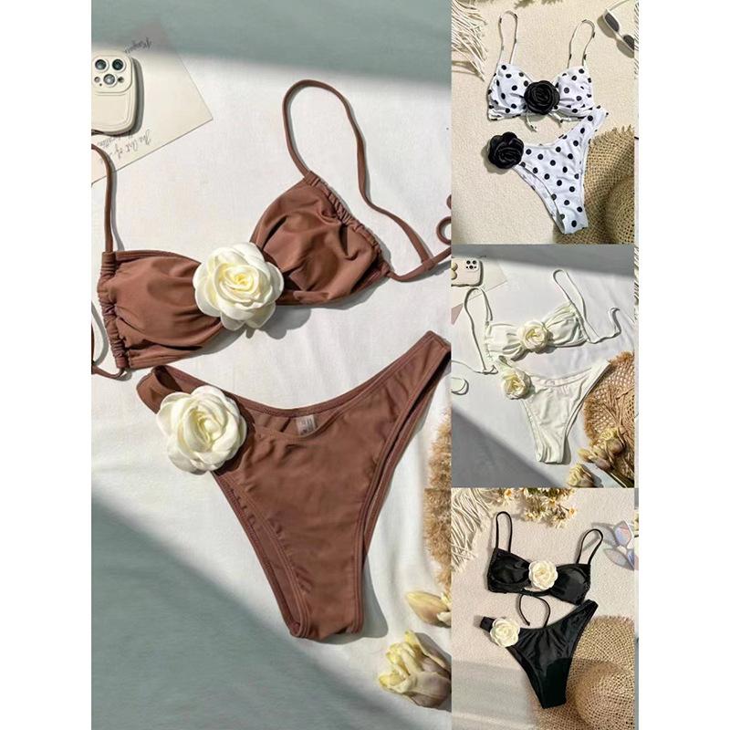Women’s Fashion Tankini Bathing Suit 3D Floral Bikini Swimsuit, Sexy Two-Piece Swimwear for Beach & Vacation